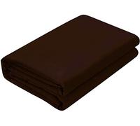 Luxxure Care Drap plat 1 pièce - Chocolat - Drap de dessus en coton égyptien de 1000 fils au pouce carré - Très grand lit 259,1 x 274,3 cm - Doux infroissable et résistant à la décoloration