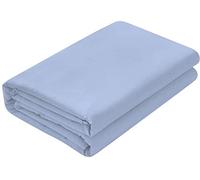 Luxxure Care Parure de lit 3 pièces - Bleu ciel - Drap de dessus en coton égyptien 1000 fils au pouce carré (plat + 2 taies d'oreiller) - Grand lit 228,6 x 259,1 cm - Doux infroissable et résistant à