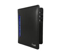LuxyGo Portefeuille Homme en Cuir Véritable - Porte-Cartes Compact Anti-Piratage RFID - Protection Cartes Bancaires sans Contact - Carte Identité Française et Permis de Conduire - 11 Emplacements