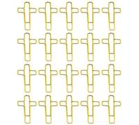 Luxylei 20 Trombones en Forme De Croix en Métal pour Le des Documents, Trombones pour Notes, pour Le Bureau Chrétien, L'école, Le Personnel Enseignant À Domicile