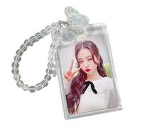 Luxylei Acrylique Photocard Titulaires Keychain Id Badge Holder Transparent Étanche Photo Card Protector pour School Id Office Id Access Card