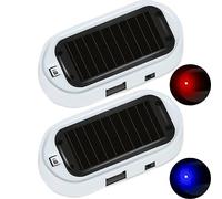Luxylei Alarme Factice Simulée D'énergie De Voiture 2 Pièces Chargeur USB Antivol Universel LED Clignotant Voyant D'avertissement Lampe D'alarme