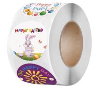 Luxylei Autocollants en Papier Joyeuses Pâques, 500 Pièces, Étiquettes Autocollantes pour De Fête De Pâques, Œufs De Pâques, Cartes, Scrapbooking, Décoration D'enveloppes