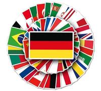 Luxylei Autocollants Graffiti Drapeau National, 105 Pièces, Drapeaux du Monde Imperméables, Autocollants en PVC pour Bouteilles D', Ordinateur Portable, Bagages, Skateboard
