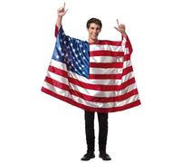 Luxylei Costume De Drapeau Américain Portable Costume De Drapeau Américain USA Drapeau Patriotique Cape Tenues Costume Patriotique pour Le Jour De L'indépendance du 4 Juillet
