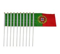 Luxylei Drapeau 2022, Portugal Hand Held International Stick Flag Small Mini Flag Round National Flags, Party Decorations Supplies for Parades,Festival