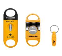 Luxylei Ensemble Coupe-Cigare V en Acier Inoxydable, Ciseaux À Cigares À Double Lame, Accessoires, Ciseaux À Cigares, Guillotine, Outil De Coupe De Cigares De Portable