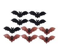Luxylei Halloween Suspendus Chauves-Souris 10 pièces 3D réalistes Chauves-Souris Fausses Chauves-Souris suspendues décorations d'halloween pour la Maison fenêtre Porte décor