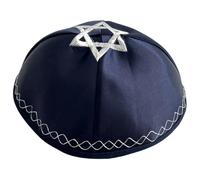 Luxylei Kippa Brodée pour Adultes, Chapeau Juif, Kippa Étoile Brodée, Confortable, Accessoire