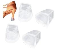 Luxylei Lot De 2 Paires De Protège-Talons Hauts en Plastique Transparent pour Chaussures, Protège-Talons Hauts, Capuchon De Aiguille pour Marcher sur l'herbe, Irrégulier, Mariages en Plein Air
