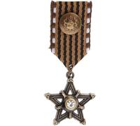 Luxylei Médaille D'insigne Militaire De Costume, Médailles Steampunk en Forme D'étoile Broche Broche À Rayures pour Femmes Hommes Soldats Manteaux Veste