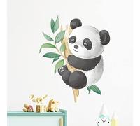 Luxylei Mignon Panda Stickers Muraux Amovible Auto-adhésif Animal Décor À Maison Art Stickers pour Enfants Chambre Décoration Murale Affiches