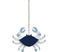 Luxylei Ornements De Crabe De Homard en Bois, Ornement De Créature De L'océan, Pendentifs De Style Méditerranéen, Décor De Fête De Plage De Salle De Bain Nautique