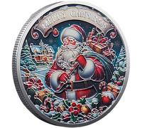 Luxylei Pièce Commémorative du Père Noël, Pièce De Collection Noël, Pièce Défi De Noël, Cadeaux De Fête De Noël À Glisser dans Les Chaussettes De Noël