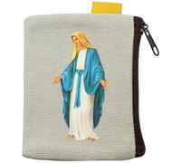 Luxylei Pochette À Chapelet Catholique, Porte-Bijoux, Porte-Monnaie, Porte-Chapelet pour Chapelet, Pochette en Tissu À Fermeture Éclair Saint-Patrick