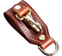 Luxylei Porte-clés en Cuir pour Hommes, en Cuir De Vache, Vintage, Fait À Main, Boucle De Ceinture, Boucle À Crochet, Organisateur De Porte-clés