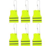 Luxylei Porte-clés Réfléchissant en Forme De Gilet De Sécurité, pour Sacs À Dos, Pendentif, Décorations Suspendues, Réflecteur De Nuit pour Enfants, Objets