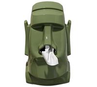 Luxylei Porte-mouchoirs Amusant en Résine, Couvercle De Boîte À Mouchoirs en Résine, Support Moai De L'île De Pâques, Organisateur De Mouchoirs pour Salle De Bain Salon