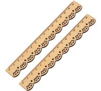 Luxylei Règle en Bois 15cm, Jolies Règles en Bois À Bord en Dentelle, Règle De Mesure en Bois pour Maison, Le Bureau, Le Tailleur, Fournitures Scolaires
