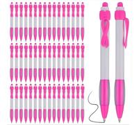 Luxylei Stylo À Bille Rétractable pour Sensibilisation Au Cancer du Sein Ruban Rose Sensibilisez avec des Accessoires De Bureau Élégants Lot de 50