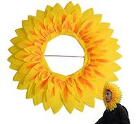 Luxylei Tournesol Couvre-Chef Drôle Performance Props Tournesol Chapeau Capuche pour Dance Party Festival Jeux Enfants Ados Adultes