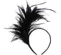 LUYANFX Bandeau à Plumes Coiffe de Carnaval,Vintage Serre-Têtes Plumes, 1920s Serre Tete Charleston Femme, Cerceau de Cheveux Cosplay Costume pour Halloween Carnaval Pâques Mariage (Noire)