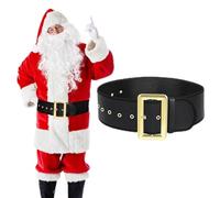 LUYANFX Ceinture de Père Noël en Cuir PU, Ceinture Accessoire de Noël, Ceintures Pirate, pour Costumes de Carnaval, Santa Claus, Nicolas, Noëls (C)