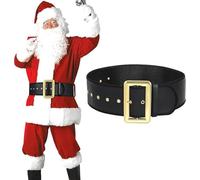 LUYANFX Ceinture de Père Noël en Cuir PU, Ceinture Pirate, Ceinture Accessoire de Noël, pour Costumes de Carnaval, Santa Claus, Nicolas, Noël