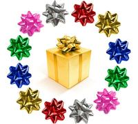 LUYANFX Lot de 90 Nœuds Cadeau Noël Autocollants, 2.5 cm Mini Noeud Cadeau Noel et Anniversaire, Petits Nœuds Décoratifs Colorés pour Cadeaux, Nœuds Auto Adhésifs pour Emballage Cadeaux