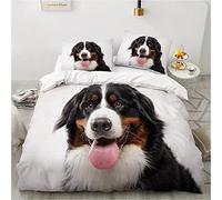 LUYAPOND Housse de Couette 140x200 Bouvier Bernois Suisse, Parure de Lit 2 Pièces avec Housse de Couette et 1 Taie d'oreiller 65x65 cm pour Enfant Ado