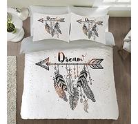 LUYAPOND Housse de Couette 220x240 Adulte Plume FlèChe Parure de Lit 220x240 Adulte Literie avec 2 Taies d'oreiller 65x65 + 1 Housse de Couette Imprimé en Microfibre