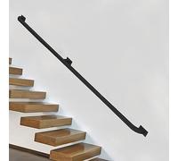 Luyckfrazy Escalier Main Courante Rampe 1m 1.5m 2m 2.5m 3m 4m 5m 6m Barre d'Appui Murale Antidérapante en Fer Forgé pour Intérieur et Extérieur, Conception de Tube Carré (Size : 150cm)