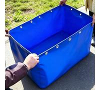 Luyckfrazy Étang à Poissons en Toile Pliante épaissie, Piscine de Jardin en Toile PVC Durable avec Valve de vidange, Grand étang à Poissons d'aquaculture pour Jardin, Caravane, extérieur(1x1.5x0.8m)