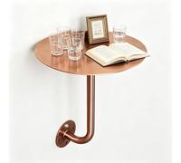 Luyckfrazy Petit comptoir de Table à Cocktail Mural Moderne,Table en Acier Inoxydable doré,Bureau de Petit-déjeuner de Cuisine pour café,Bar,Salon de Cocktail(50x50x45cm)
