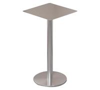 Luyckfrazy Petite Table carrée, Tables de Cocktail en Acier Inoxydable, Table de Bar Haute pour la Cuisine à Domicile, Coin Petit-déjeuner, café, Bar, Patio extérieur(50x50x105cm)