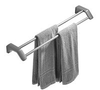 Luyckfrazy Porte-Serviettes Double en Acier Inoxydable, Porte-Serviettes muraux, Porte-Serviettes Finition brossée pour Salle de Bain et Cuisine, Montage par vis, 30 cm - 80 cm (Size : 60cm)