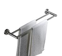 Luyckfrazy Porte-Serviettes Mural 40-100cm Porte-Serviettes Double Porte-Serviettes en Acier Inoxydable SUS304 pour Cuisine Salle de Bain Toilette hôtel-vis Montage (Size : 100CM)