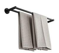 Luyckfrazy Porte-Serviettes Mural Noir Porte-Serviettes Double Porte-Serviettes en Acier Inoxydable SUS 304 pour Salle de Bain Cuisine essuie-mains-30-98cm en Option (Size : 80cm)