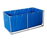 Luyckfrazy Réservoir de Poissons Pliable Portable, Grand étang à Poissons d'aquaculture récipient de Stockage d'eau extérieur avec Valve de vidange pour l'élevage de carpes koï(6x2x1.2m)