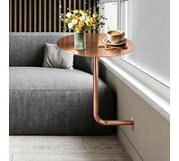 Luyckfrazy Table d'appoint de canapé, Table de cafés Murale Moderne en Acier Inoxydable, Tables de pub Modernes pour Salon, Restaurant, cafés, Petites Tables d'appoint(40x40x45cm)