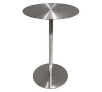 Luyckfrazy Table de Bar à Cocktails en Acier Inoxydable, Petite Table de conférence de Bureau pour Salle à Manger, pub Bistro, magasins de thé à Bulles, cafés, Bureau Facile à Nettoyer(40x40x95cm)