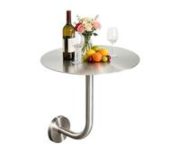 Luyckfrazy Table de Bar Murale en Forme de L, Tables de bistrot Modernes, Table de Patio extérieure pour terrasse, Balcon, Bar, pub, magasins de Desserts - Facile à Nettoyer(40x40x45cm)