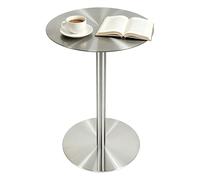 Luyckfrazy Table de Bar, Table de café Ronde Moderne en Acier Inoxydable, Tables de bistrot d'extérieur faciles à Nettoyer, Dessus de 15,75/31,5 Pouces, Hauteur de 29,13/41,34 Pouces(40x40x105cm)