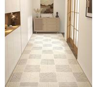 Luyckfrazy Tapis de Couloir Beige 1,5 m, 200 cm, 2,5 m, 300 cm, 3,5 m, 4 m, 500 cm, 6 m, antidérapant, Extra Long, pour Couloir, escaliers, hôtel, Lavable(70×450cm)