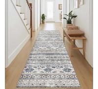 Luyckfrazy Tapis de Couloir bohème 1 m, 3 m, 4 m, 5 m, 6 m, antidérapant, Lavable, Effet Vieilli, pour Cuisine, entrée, Chambre, buanderie, paillasson(100×100cm)