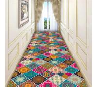 Luyckfrazy Tapis de Couloir Long et étroit Vintage avec Envers en Caoutchouc antidérapant, Grand paillasson d'entrée Lavable pour extérieur et intérieur, Longueur personnalisée (Size : 80×250cm)