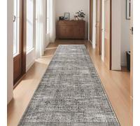 Luyckfrazy Tapis de Couloir Long Gris 1,5 m, 2 m, 2,5 m, 3 m, 3,5 m, 4 m, 4,5 m, 5 m, 6 m, antidérapant, Dos en Caoutchouc, Tapis de Couloir étroit, Lavable, pour Couloir, entrée, Cuisine(120×600cm)