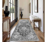 Luyckfrazy Tapis de Couloir Traditionnel étroit, Gris Vintage, 1 m, 2 m, 3 m, 4 m, 5 m, 6 m de Long, pour Couloir d'entrée, Tapis Doux et décoratifs pour Cuisine(60×250cm)