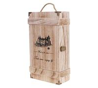 Luyismer Boîte à bouteilles de vin rouge vintage en bois pour boîte de rangement pour transport d'accessoires de vin D pour chariot