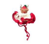 Luyismer Chapeau de sapin de Noël tricoté pour chien et chat - Casquette de costume de vacances pour petit chiot - Casquette de Père Noël réglable - Accessoire de costume mignon